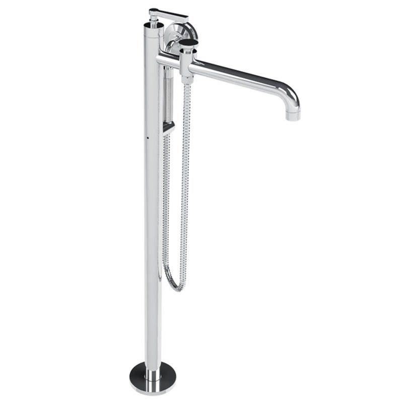 Lefroy Brooks Fleetwood Lever Single-Leg Bath/Shower Mixer With Metal Hand Shower Trim To Suit R1-4210 Rough, Brushed Nickel