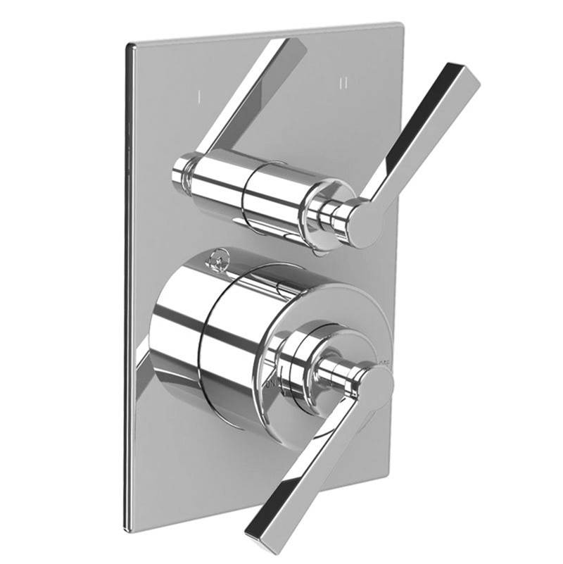Lefroy Brooks Fleetwood Lever Pressure Balance Trim With Integrated Two-Way Diverter To Suit M1-4101 Rough, Polished Chrome