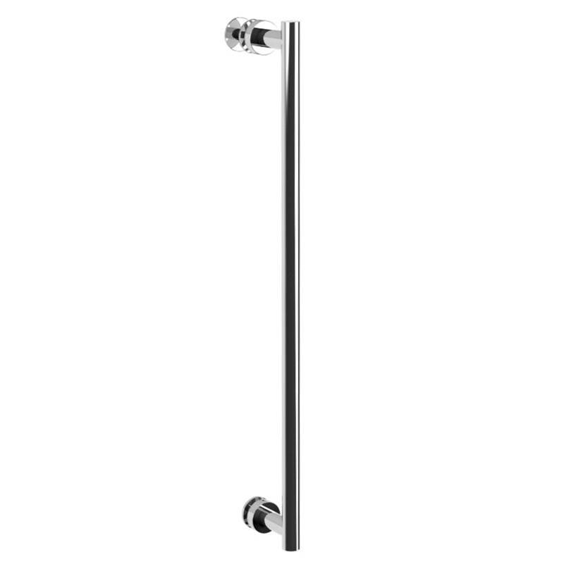 Lefroy Brooks Contemporary 20'' Shower Door Handle With Single & Double Mounting Kit, Polished Chrome
