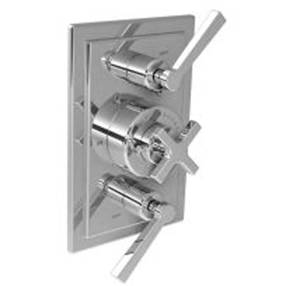 Lefroy Brooks Mackintosh Thermostatic Trim With Two Integrated Flow Controls To Suit M1-4202 Rough, Silver Nickel