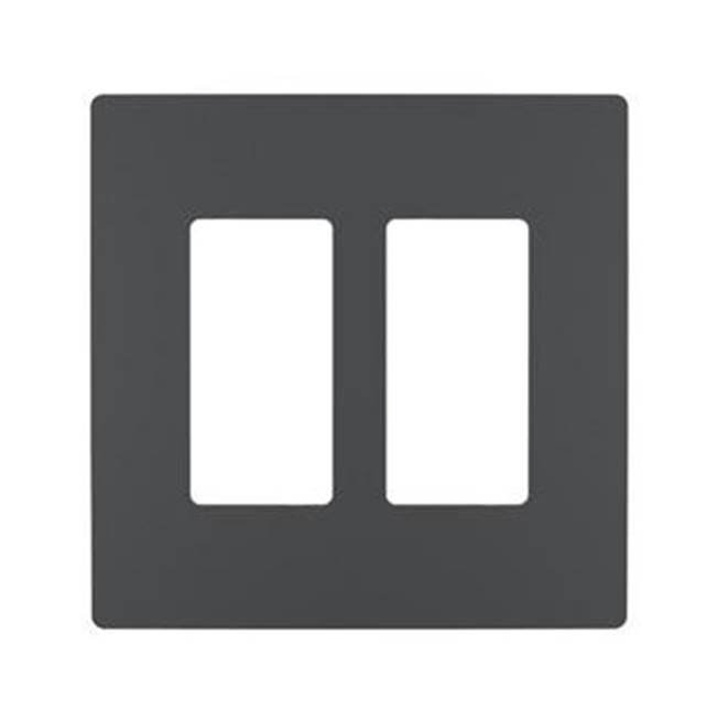 Legrand radiant Two-Gang Screwless Wall Plate, Graphite