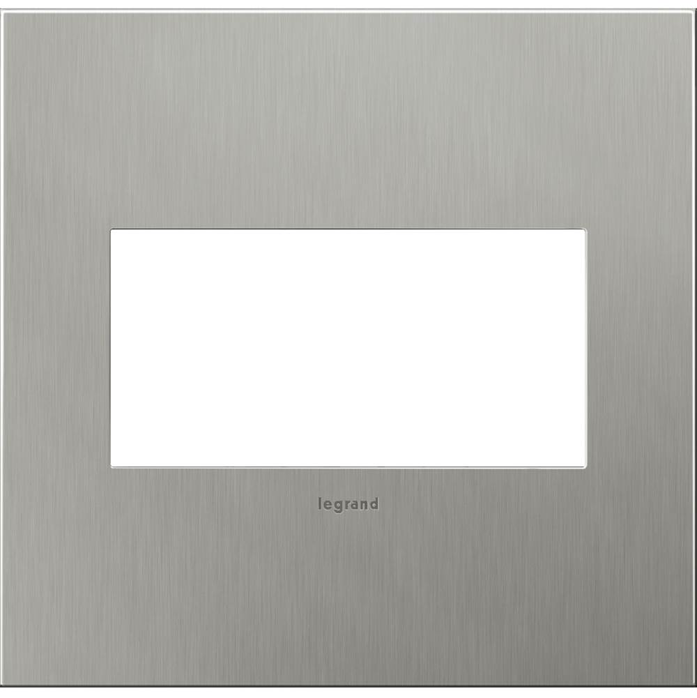 Legrand Brushed Stainless Steel, 2-Gang Wall Plate