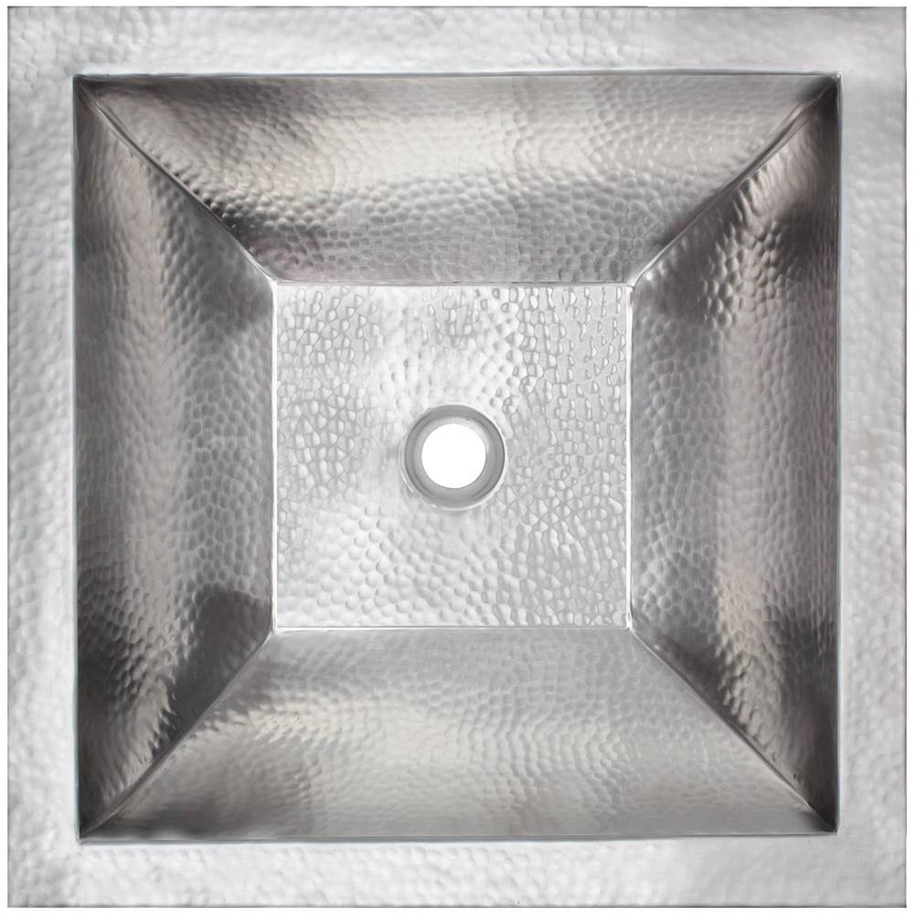 Linkasink Coco Shallow Square Builder's Series Hammered Metal