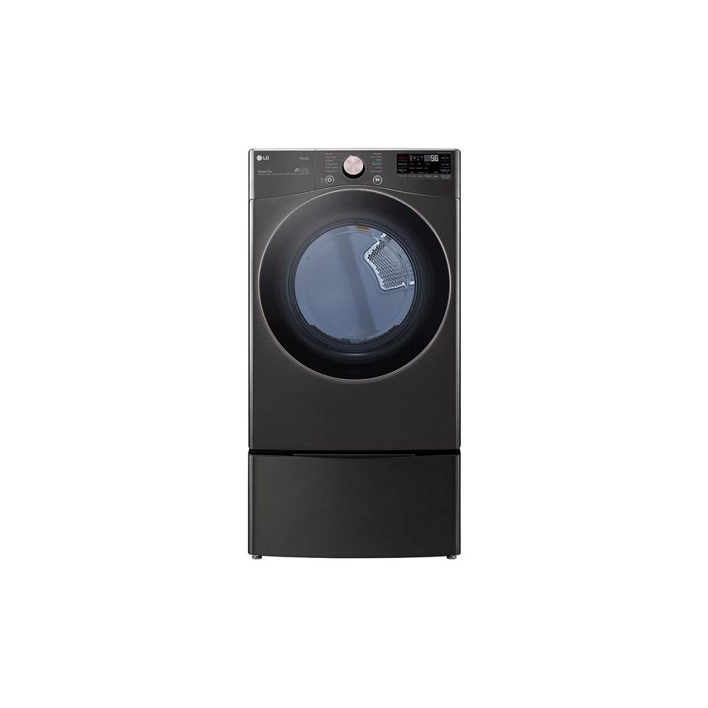 LG Appliances 7.4 cu.ft. Ultra Large Capacity  Gas Dryer with Sensor Dry, Truesteam Technology and Wi-Fi Connectivity, Black Steel