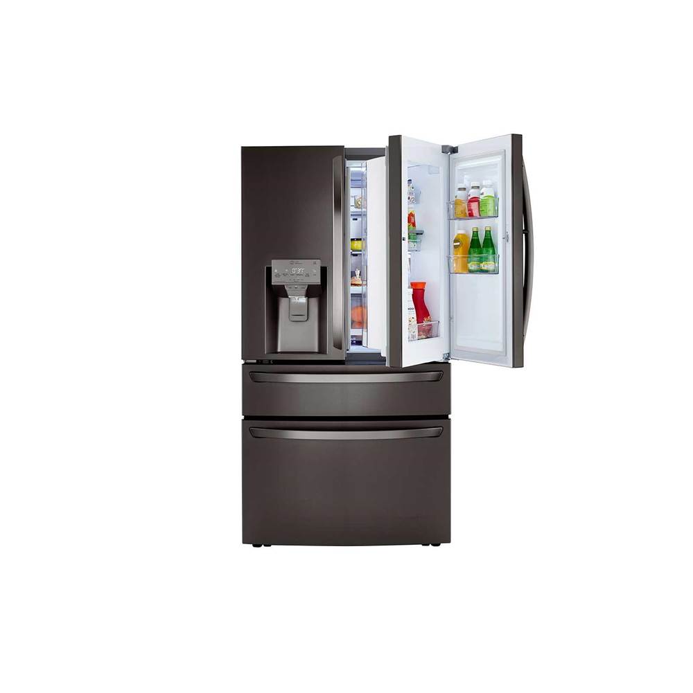 LG Appliances 30 cu.ft. 4-Door French Door, Door-in-Door, Fully Convertible Drawer, PrintProof Black Stainless Steel