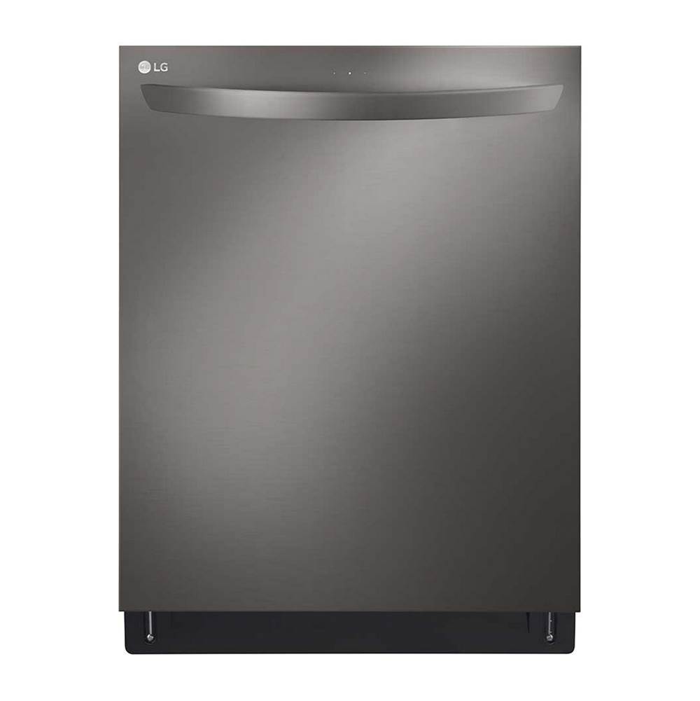 LG Appliances Top Control with Towel Bar, TrueSteam, 46 dB, Smart Wi-Fi, QuadWash, Dynamic Dry, 3rd Rack, PrintProof Black Stainless Steel