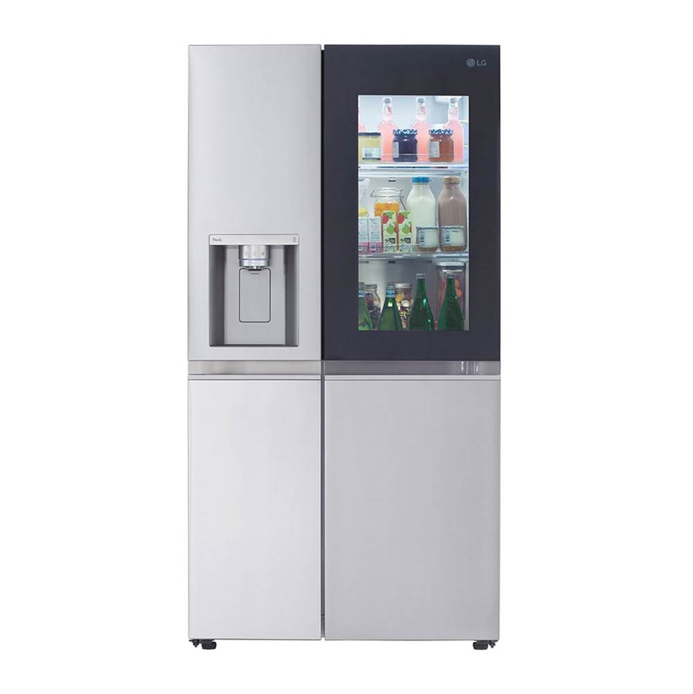 LG Appliances Side By Side Refrigerator, 27 cu-ft, InstaView Only, Dual Ice Maker with Craft Ice, PrintProof Stainless Steel