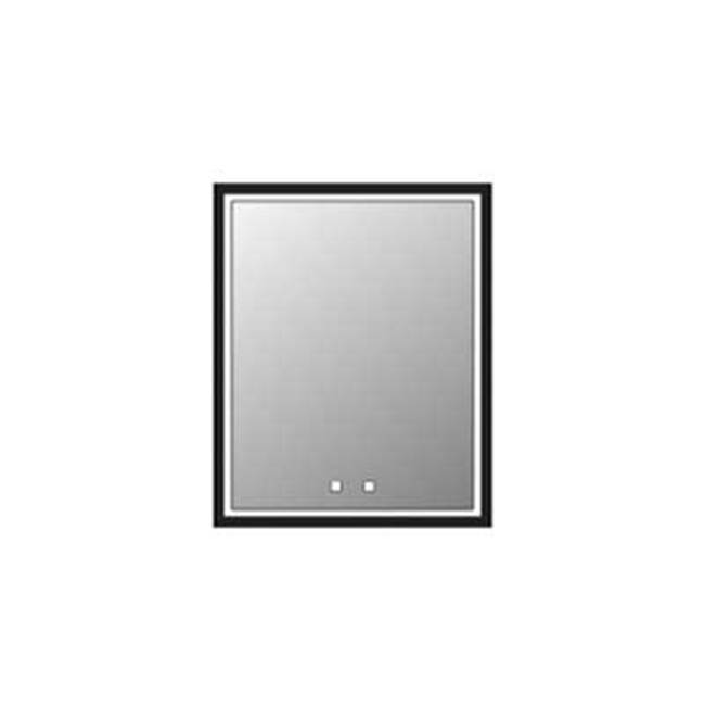 Madeli Illusion Lighted Mirrored Cabinet , 24X36''-Left Hinged-Recessed Mount, Satin Brass Frame-Lumen Touch+, Dimmer-Defogger-2700/4000 Kelvin