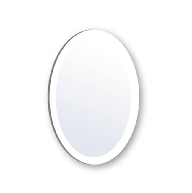 Madeli Evo Oval Mirror 24'' X 36'', Frosted Edge. Dual Installation,