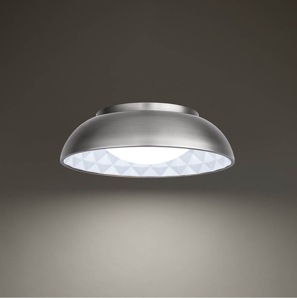 Modern Forms Prisma 18'' LED Flush Mount Light 3000K in Brushed Nickel