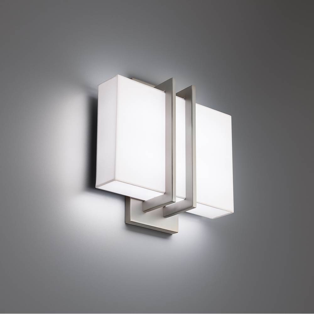 Modern Forms Downton 11'' LED Wall Sconce Light 3000K in Brushed Nickel