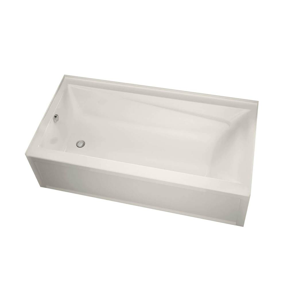 Maax Exhibit 6036 IFS AFR Acrylic Alcove Left-Hand Drain Whirlpool Bathtub in Biscuit