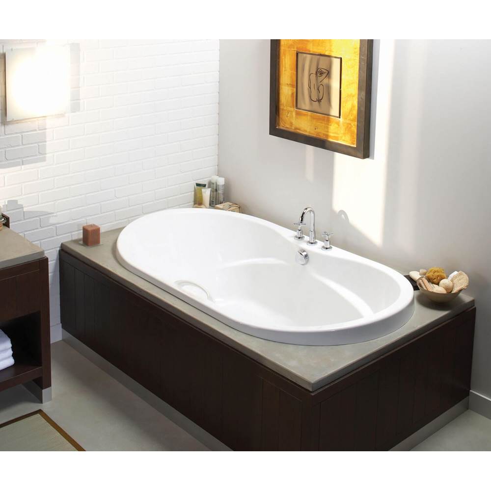 Maax Living 6642 Acrylic Drop-in Center Drain Bathtub in White