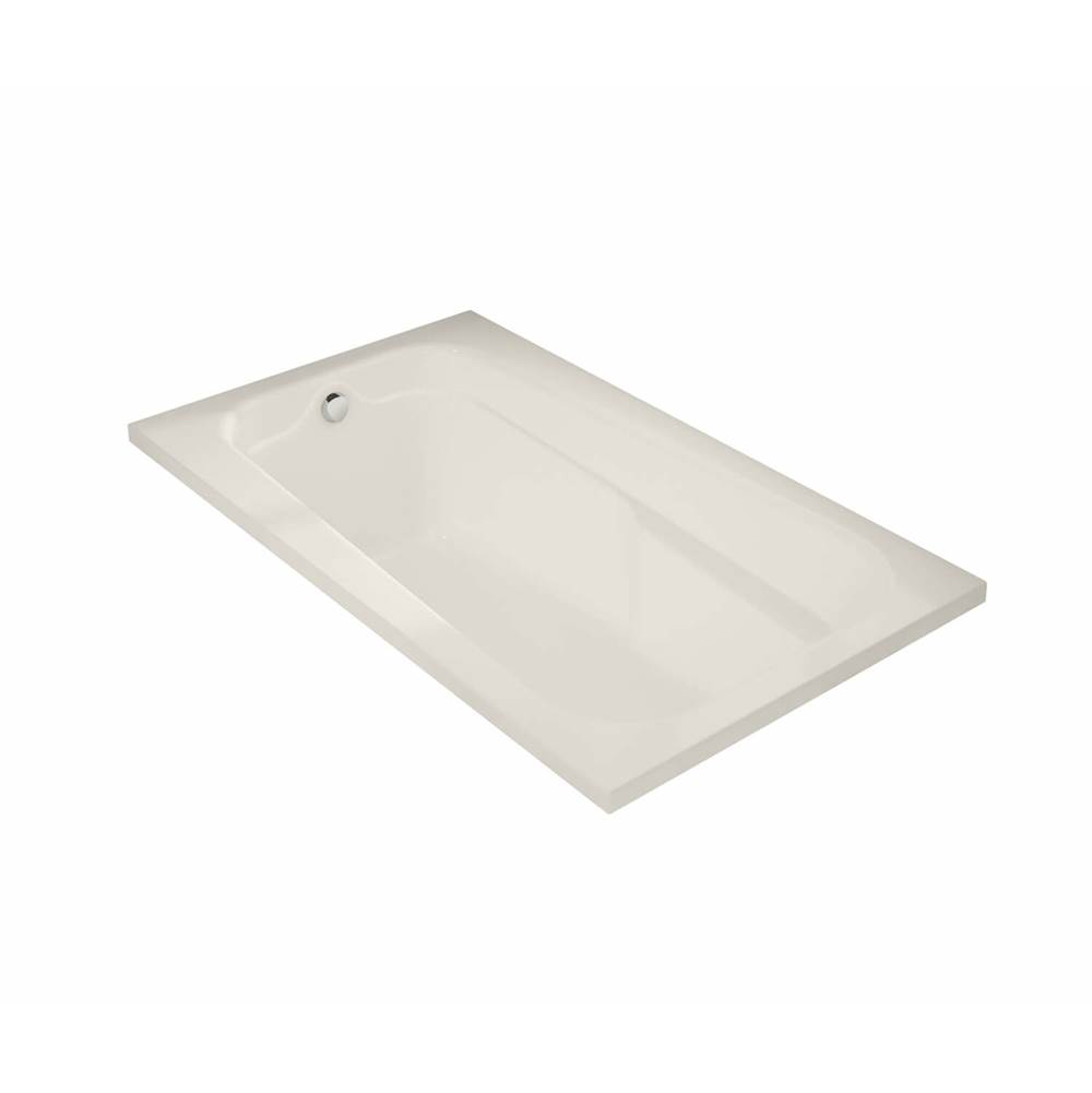 Maax Tempest 60 x 36 Acrylic Alcove End Drain Combined Whirlpool & Aeroeffect Bathtub in Biscuit