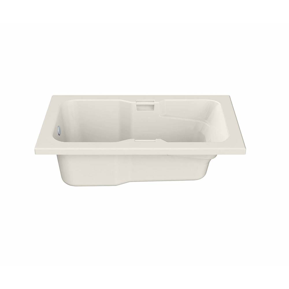 Maax Lopez 7236 Acrylic Alcove End Drain Aeroeffect Bathtub in Biscuit