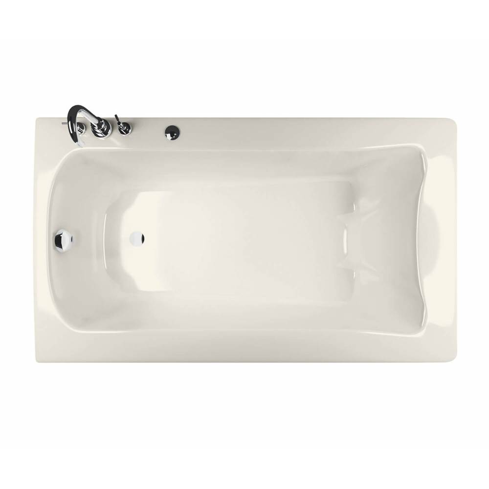 Maax Release 6036 Acrylic Drop-in Right-Hand Drain Combined Hydromax & Aerofeel Bathtub in Biscuit
