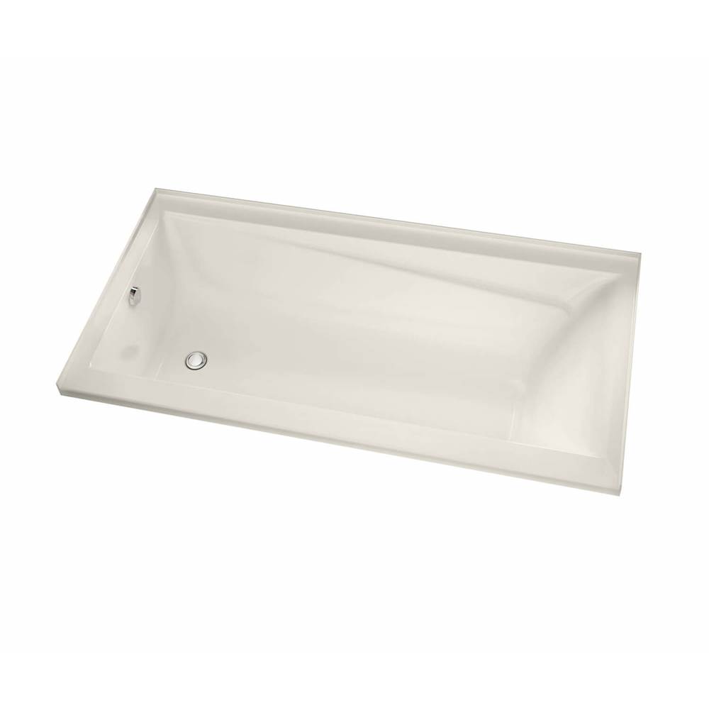 Maax Exhibit IF 59.875 in. x 42 in. Alcove Bathtub with Combined Whirlpool/Aeroeffect System Right Drain in Biscuit