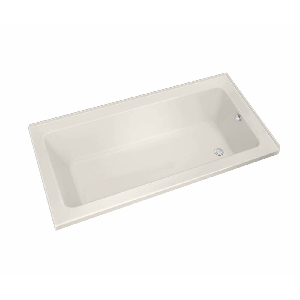 Maax Pose 7236 IF Acrylic Corner Right Right-Hand Drain Bathtub in Biscuit