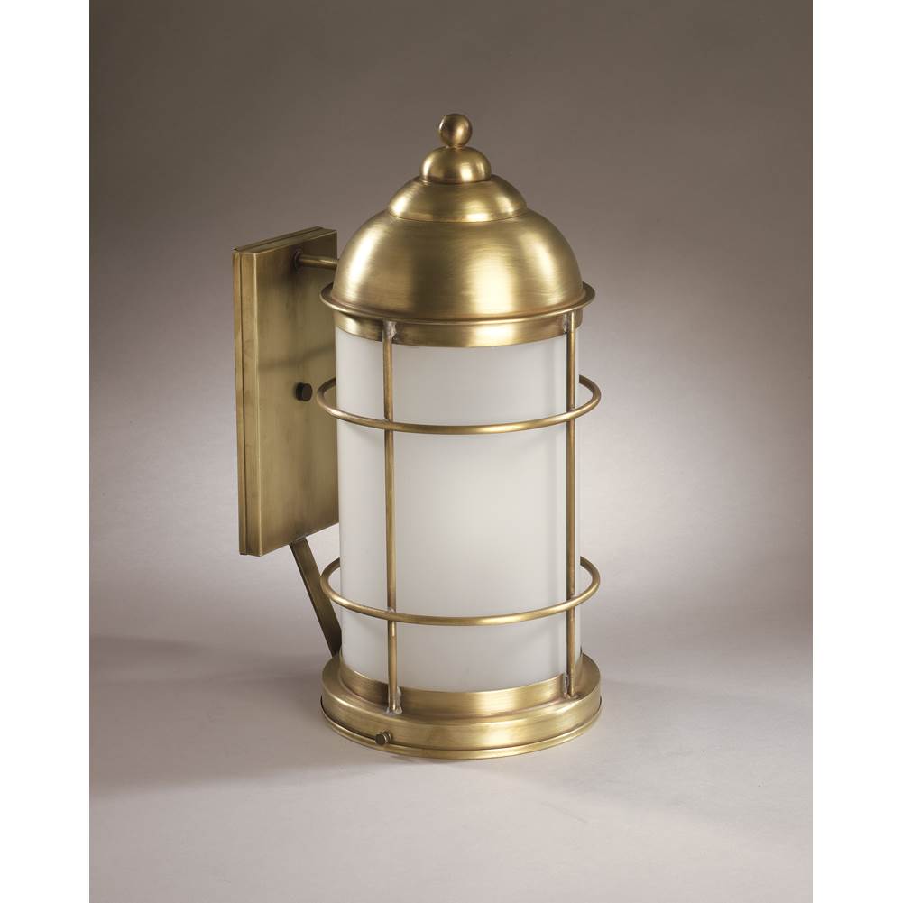 Northeast Lantern Nautical Wall Dark Brass Medium Base Socket Seedy Marine Glass