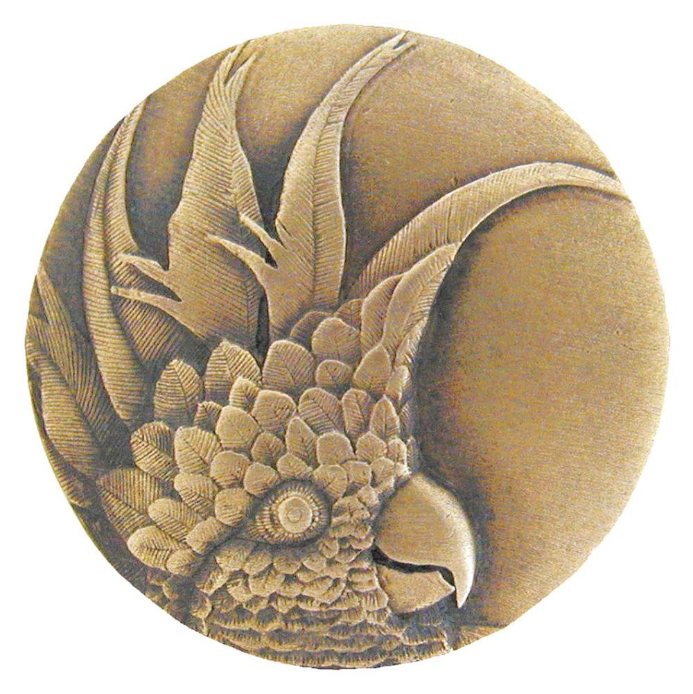 Notting Hill Cockatoo Knob Antique Brass (Small - Left side)