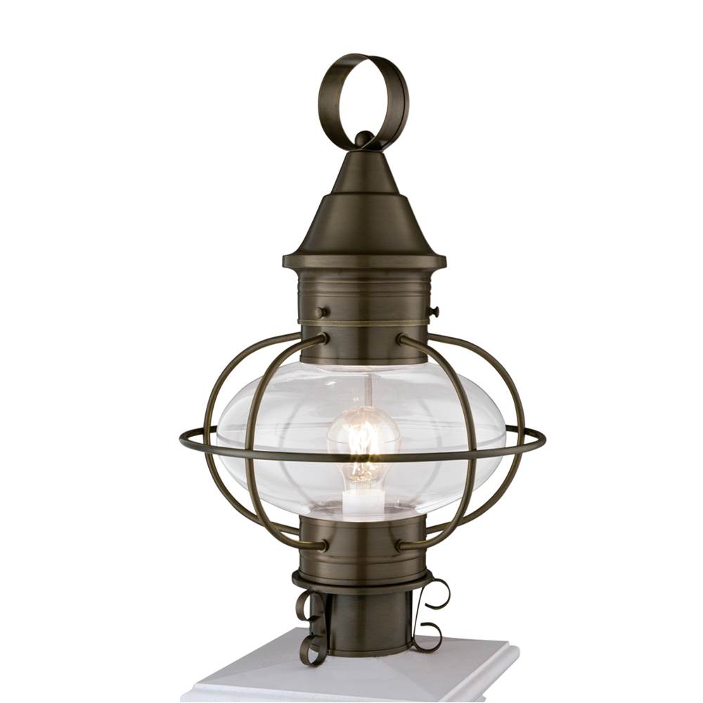 Norwell Classic Onion Outdoor Post Lantern - Sienna with Clear Glass