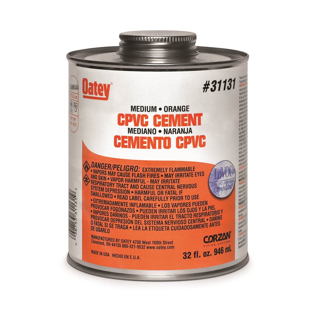 Oatey 32 Oz Cpvc Medium Orange Cement