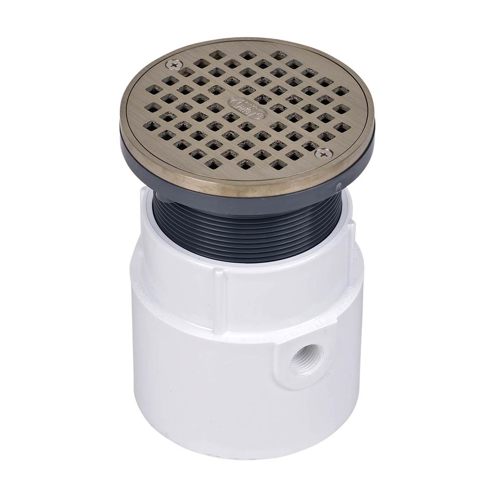 Oatey 4 In. Pvc Pipe Fit W/5 In. Nickel Grate And Ring