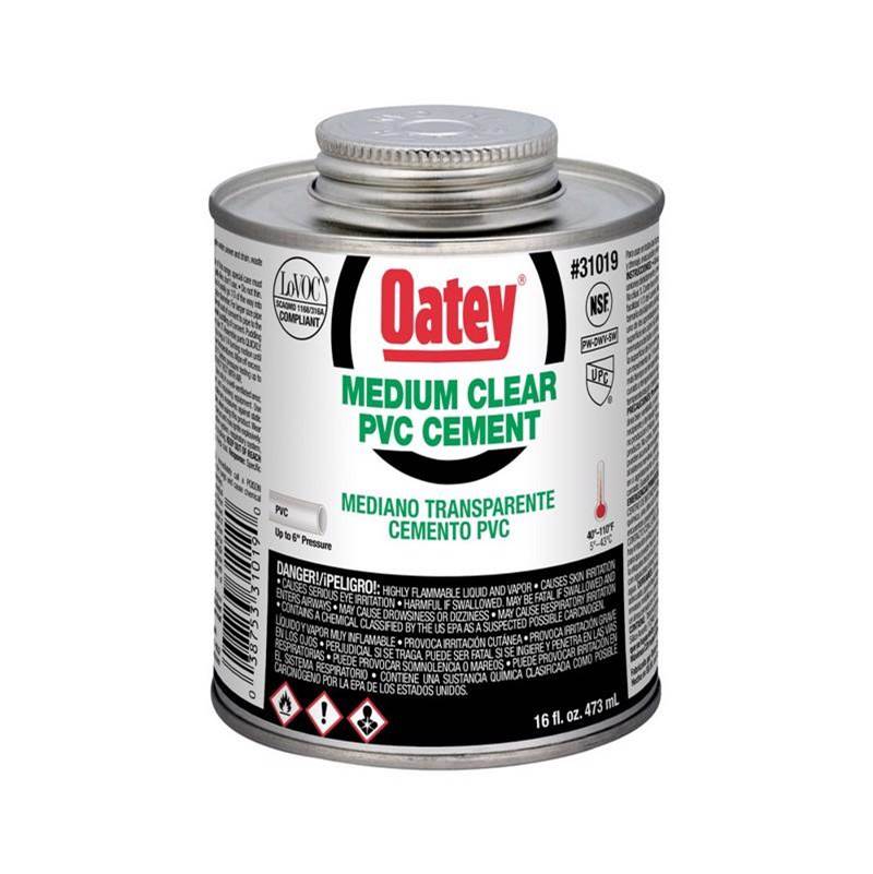 Oatey Gal Pvc Medium Clear Cement - Wide Mouth