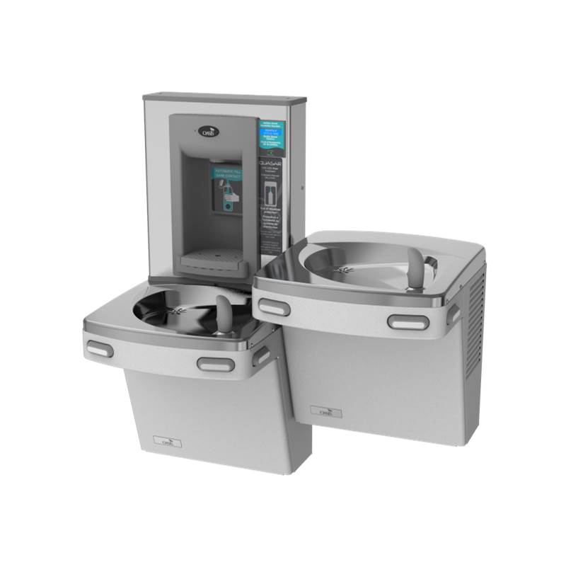 Oasis Water Coolers and Fountains Universal Barrier-Free Versacooler Ii With Hands-Free Quasar Versafiller With Versafilter Ii And Remedi Filter