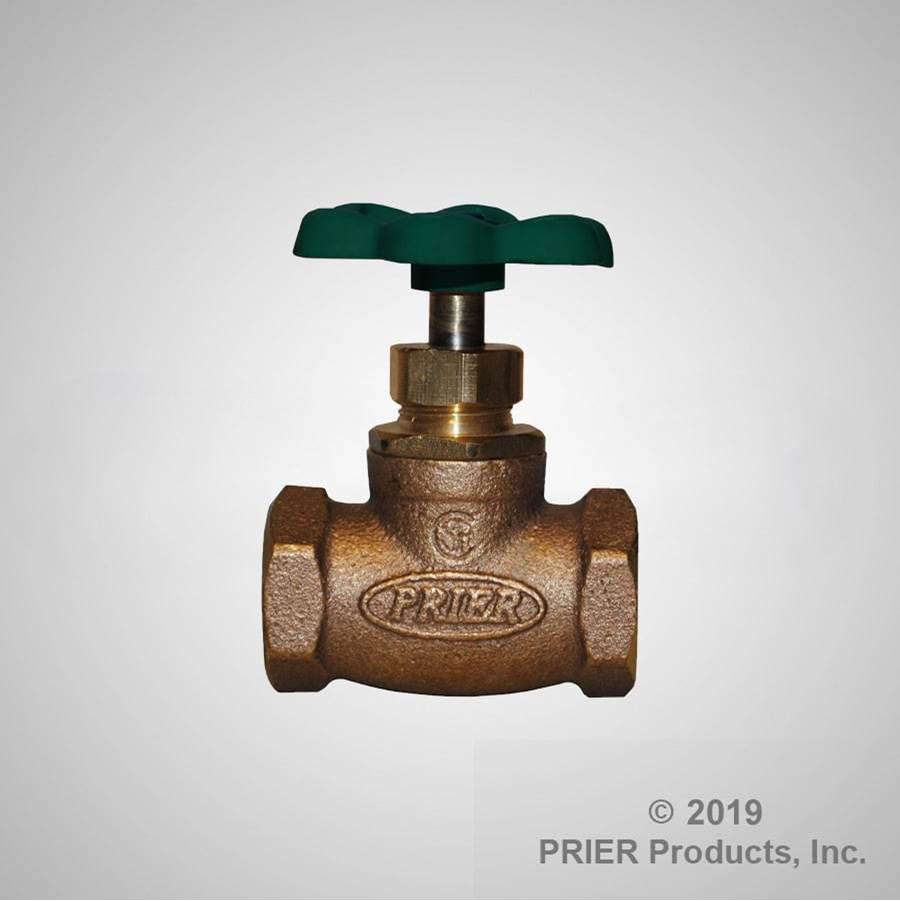 Prier Products Valve - Stop And Waste - 3/4''Fip - Red Handle