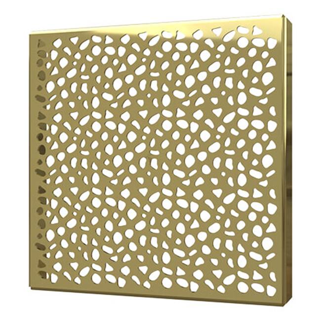 Quick Drain Square Drain Cover 4In Stones Polished G