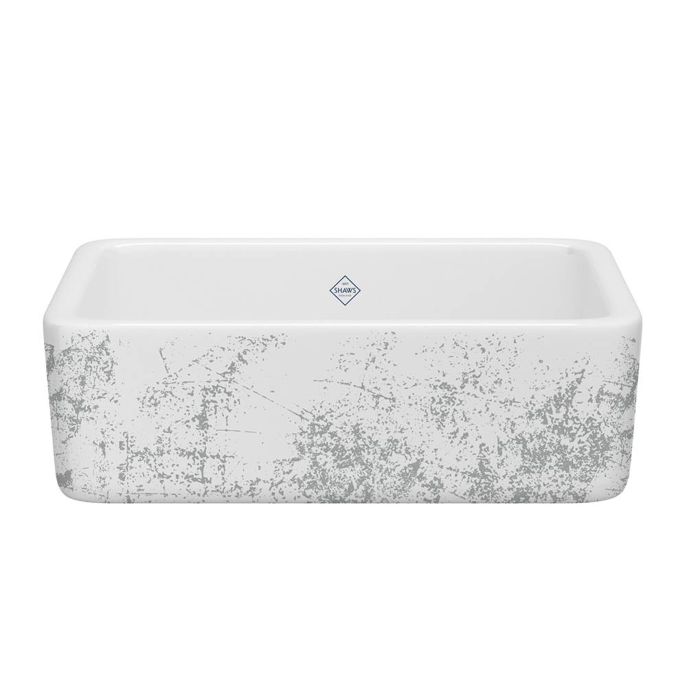 Rohl Lancaster™ 30'' Single Bowl Farmhouse Apron Front Fireclay Kitchen Sink With Metallic Design