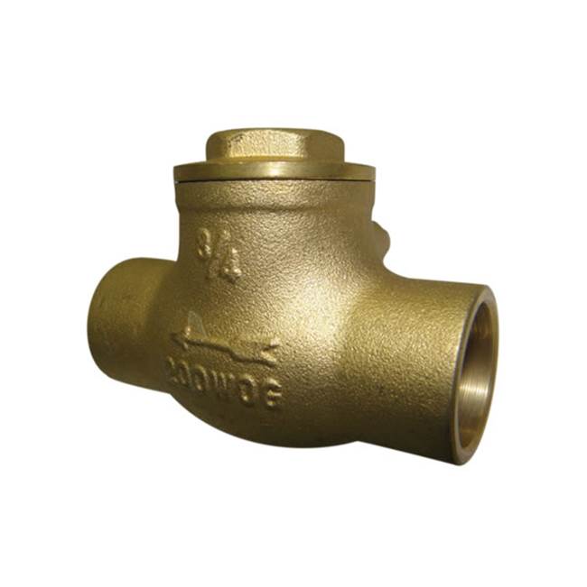 Red-White Valve 1 1/4 IN 200# WOG,  Bronze Body,  Solder Ends,  Horizontal