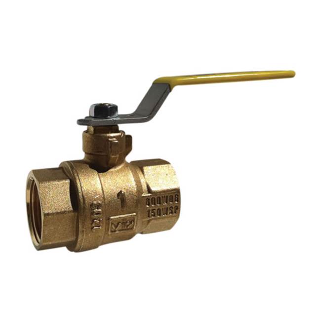 Red-White Valve 3 IN 150# WSP/600# WOG,  Brass Body,  Threaded Ends,  Chrome-Plated Ball
