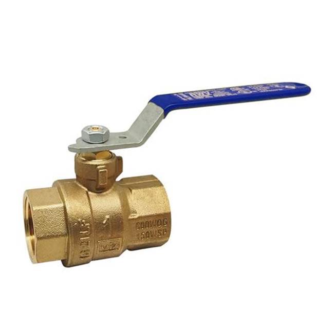 Red-White Valve 3 IN 150# WSP/600# WOG Brass Body,  Threaded Ends,  Chrome-Plated Ball,  PTFE Seats