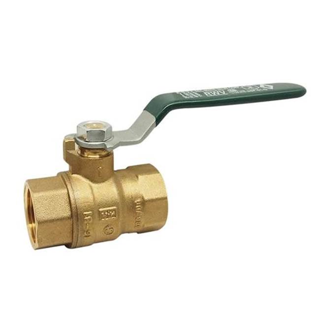 Red-White Valve 3/4 IN 150# WSP/600# WOG Brass Body,  Threaded Ends,  Chrome-Plated Ball,  PTFE Seats