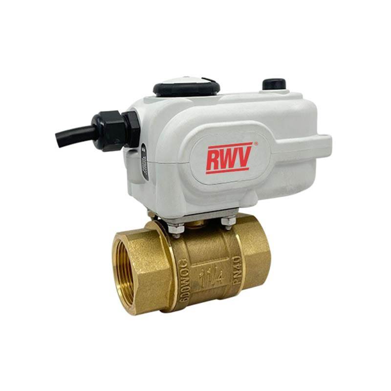 Red-White Valve 24 VAC ACTUATED BRASS BALL FNPT