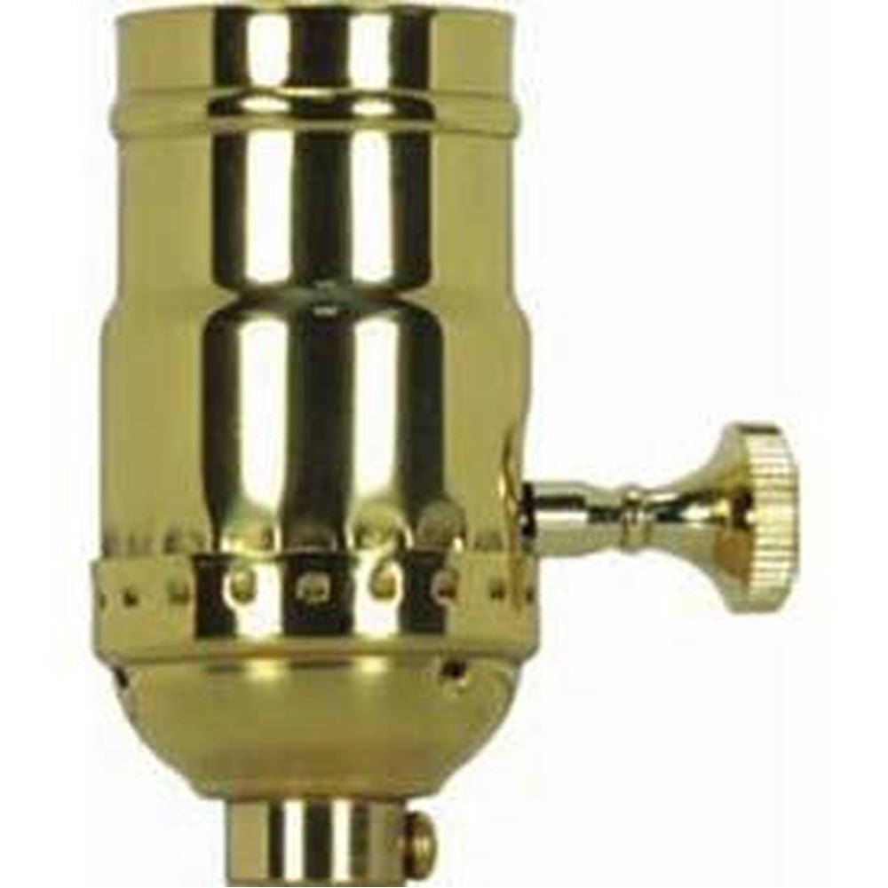 Satco Polished Solid Brass 3 Term. Socket