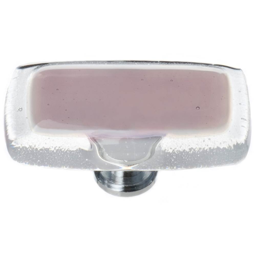 Sietto Reflective Purple Long Knob With Satin Nickel Base