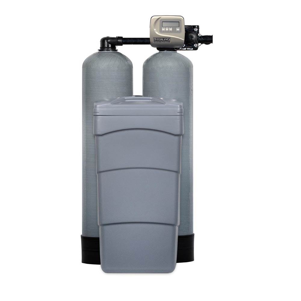 Sterling Water Treatment 1.5 cu ft per tank,C150 resin,Bypass,1'' Elbows, 18x33 Sqr BT