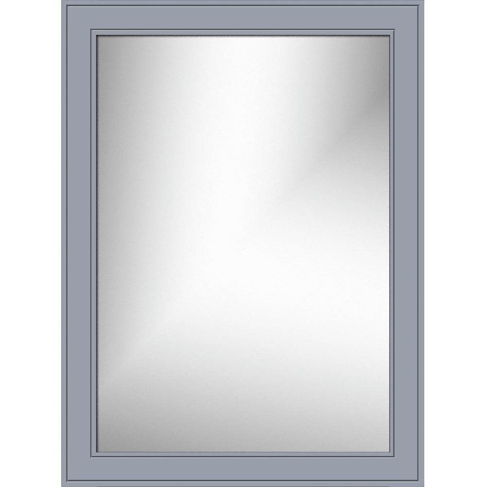 Strasser Woodenworks 24 X .75 X 32 Framed Mirror Non-Bev Deco Miter Sat Silver