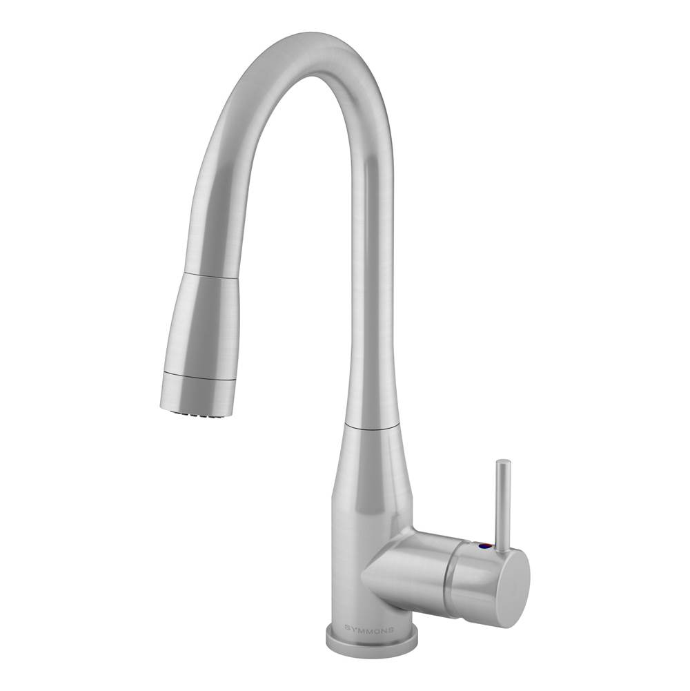 Symmons Sereno Single-Handle Pull-Down Sprayer Kitchen Faucet in Stainless Steel (1.0 GPM)