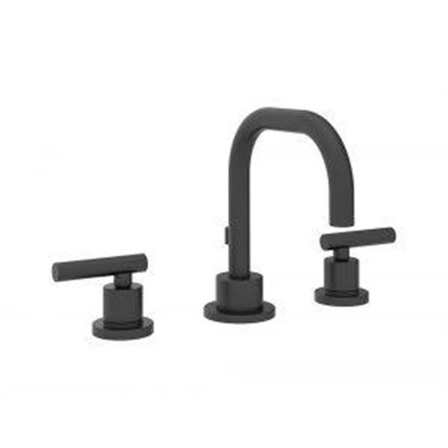 Symmons Dia Widespread 2-Handle Bathroom Faucet with Drain Assembly in Matte Black (1.0 GPM)