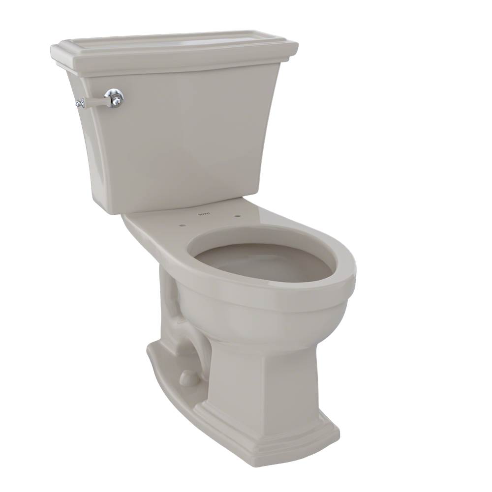 TOTO Clayton® Two-Piece Elongated 1.6 GPF Universal Height Toilet, Bone