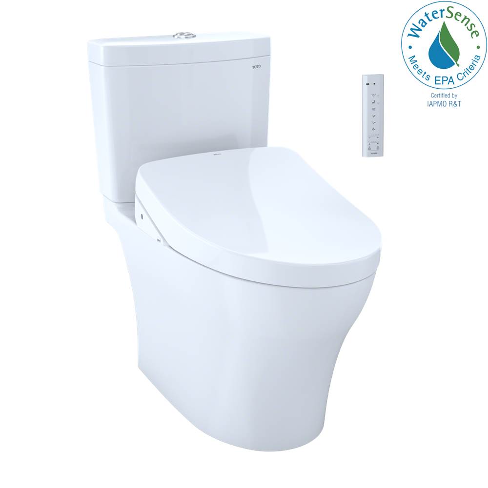 TOTO Toto® Washlet®+ Aquia® Iv Two-Piece Elongated Dual Flush 1.28 And 0.9 Gpf Toilet With Auto Flush S500E Bidet Seat, Cotton White