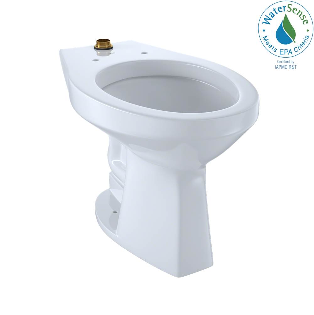 TOTO Toto® Elongated Floor-Mounted Flushometer Ada Compliant Toilet Bowl With Top Spud, Cotton White