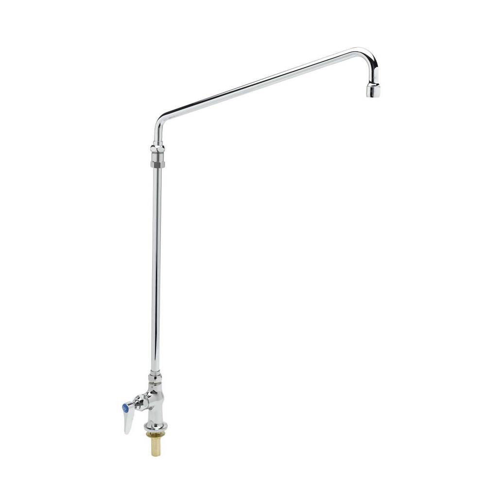 T&S Brass Single Pantry Faucet, Single Hole Base, Deck Mount, 18'' Elevated Swing Nozzle