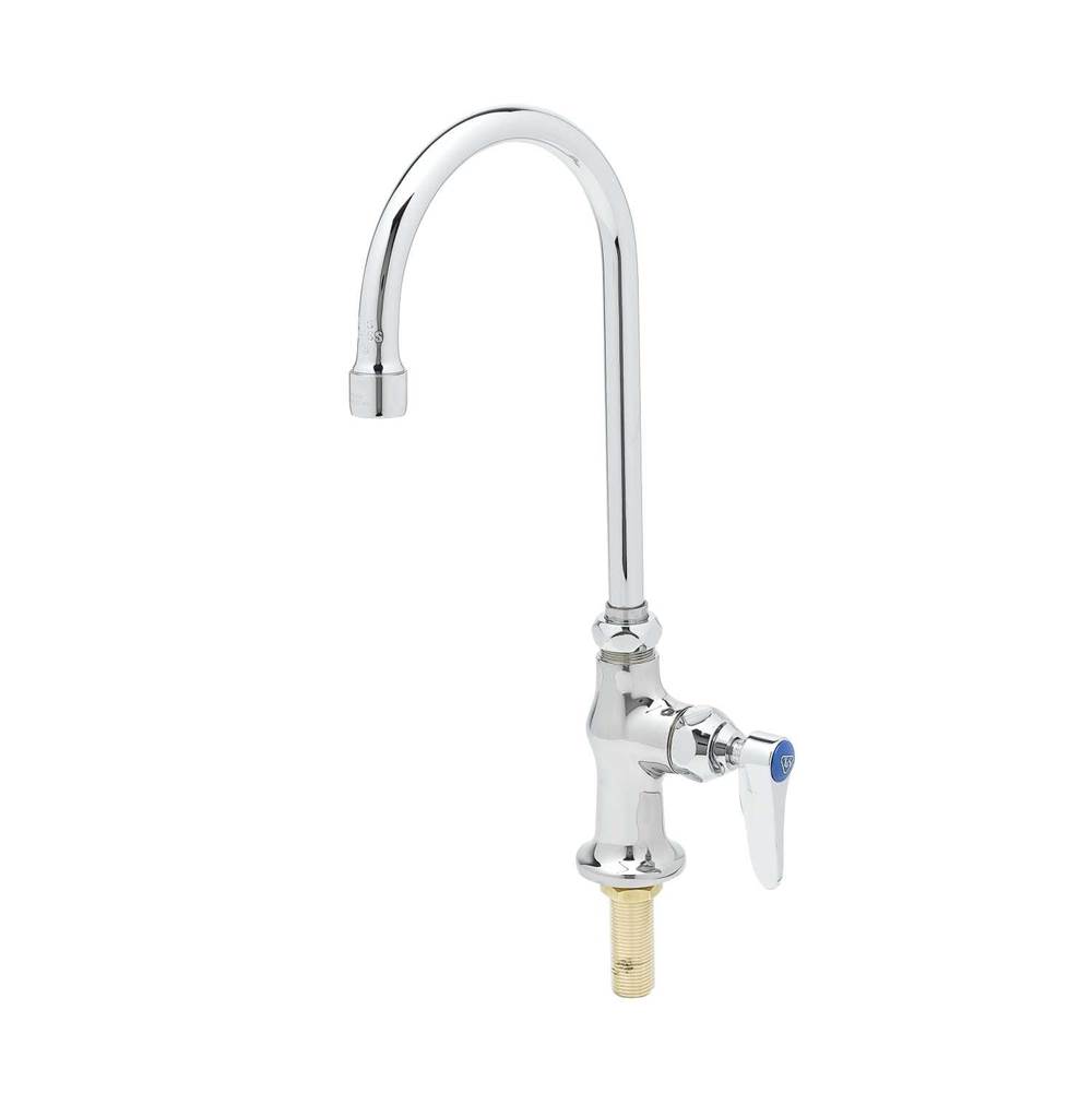 T&S Brass Single Pantry Faucet, Quarter-Turn Eterna, Lever Handle, Swivel Gooseneck, 1.5 GPM Aerator