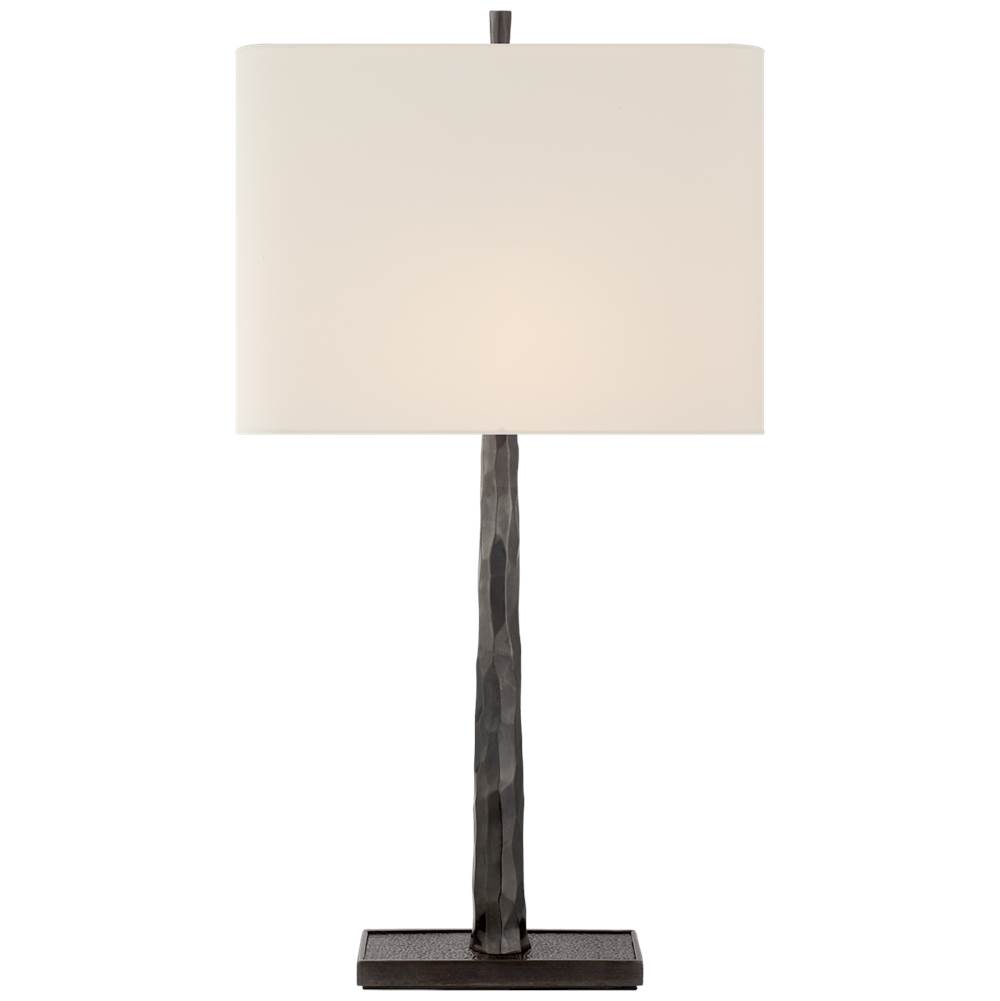 Visual Comfort Signature Collection Lyric Branch Table Lamp in Bronze with Linen Shade