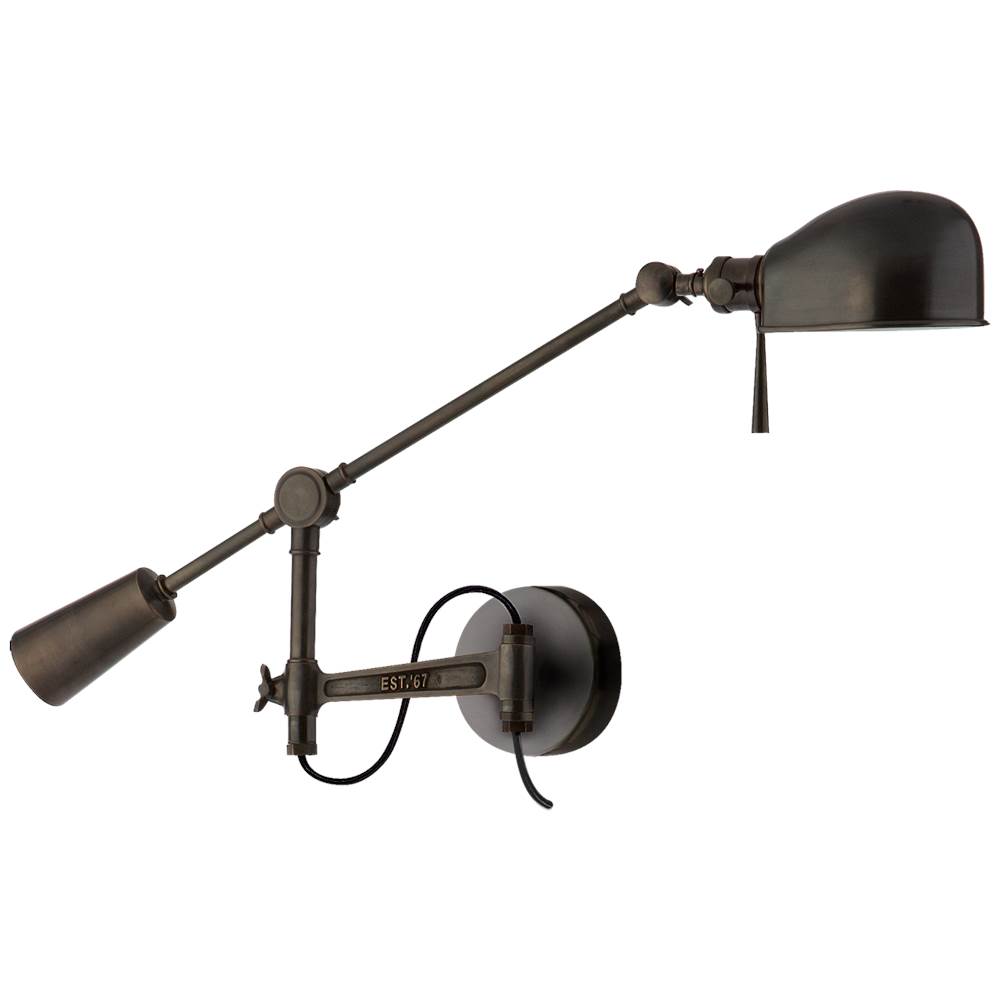 Visual Comfort Signature Collection RL ''67 Boom Arm Wall Lamp in Bronze
